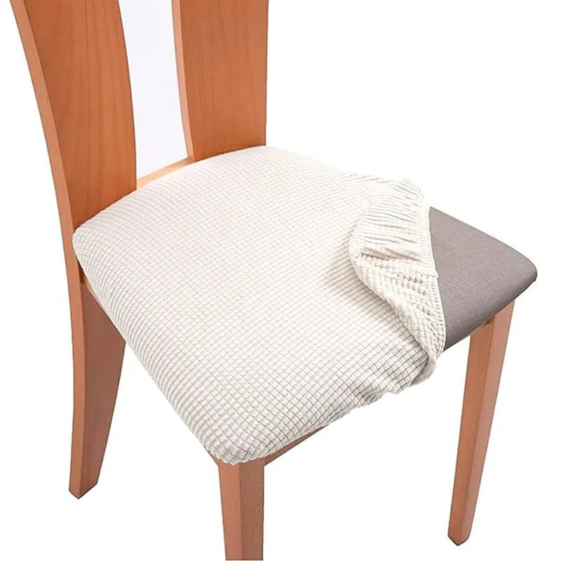 Funda Cubre Silla Elástica para Asiento Lavable - Color Marfil